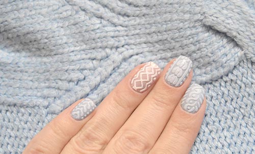 Модный дизайн зимнего гель-лака на ногти