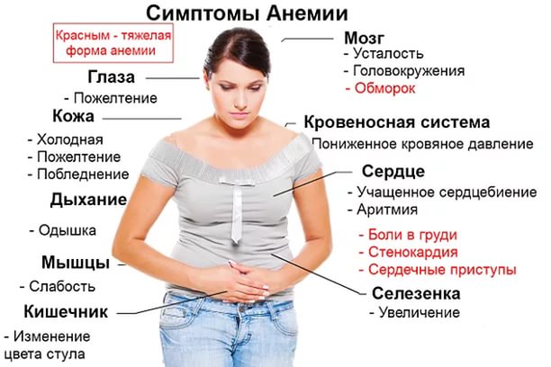 Симптомы анемии у беременных