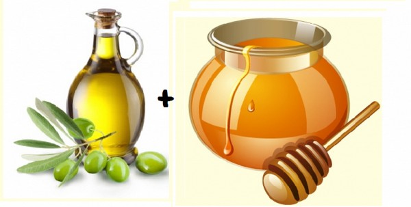 Оливковое масло и мед для волос